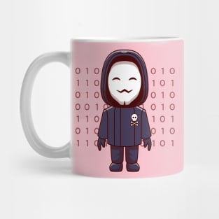 Cute Hacker Standing Cartoon Mug